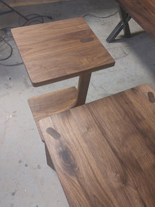 black walnut coffee/end table set